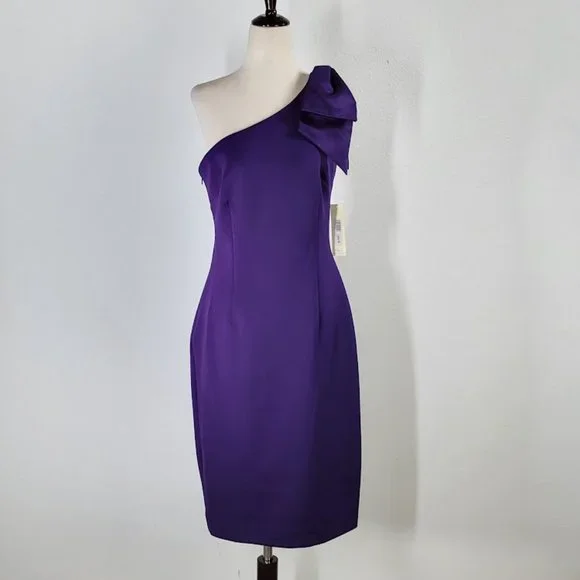 Eliza J | Dresses | Eliza J Bow One Shoulder Dress Sz New | Poshmark